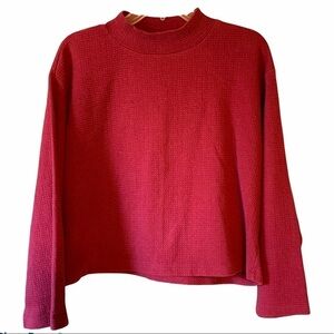 June & Hudson Cropped Sweater Mock Neck Sz Small